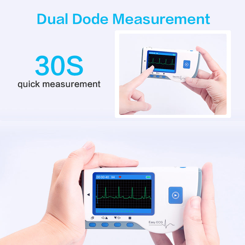 Lepu Easy ECG Monitor Portable EKG Machine Handheld Heart Rate Monitor ECG Sensor PC-80B for Android iPhone Daily Home Use