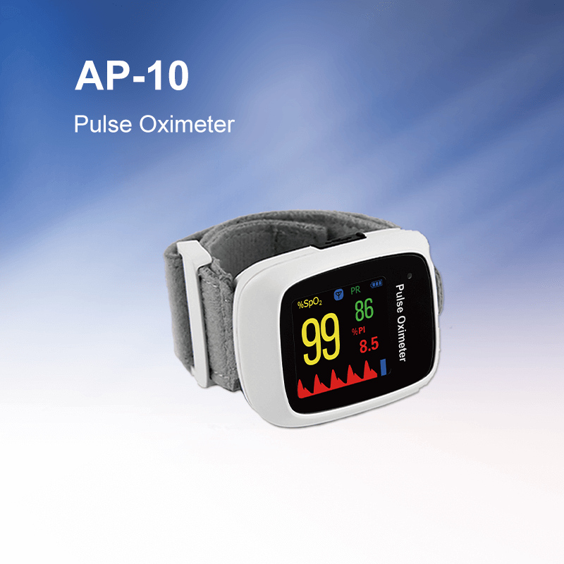 Lepu Digital Wearable Wrist Pulse Oximeter AP-10 Measure SpO2 Pulse Rate for Adults Android iPhone with Wireless Bluetooth Connection
