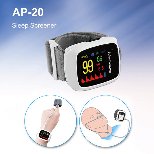 Lepu Wearable Sleep Screener Digital Wrist Pulse Oximeter AP-20 Measure Snoring Respiratory Rate for Adults Android iPhone with Bluetooth Connection
