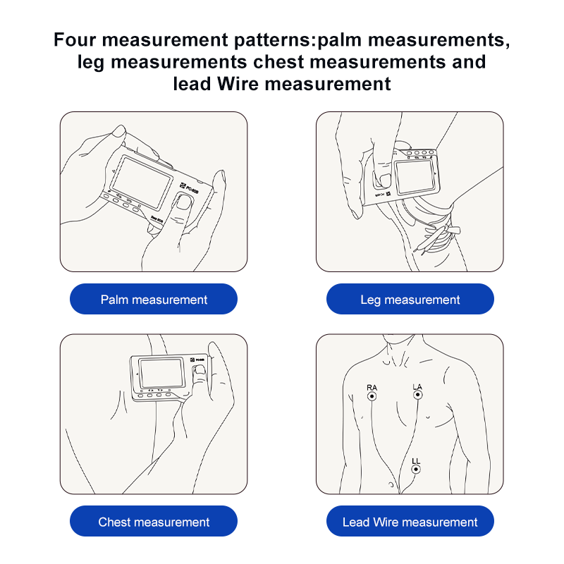 Lepu Easy ECG Monitor Portable EKG Machine Handheld Heart Rate Monitor ECG Sensor PC-80B for Android iPhone Daily Home Use
