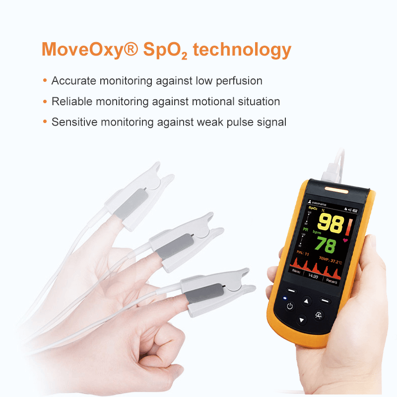 Lepu Digital Portable Rechargeable Handheld Pulse Oximeter SP-20 for Infant Kid Adult Android iPhone with Wireless Bluetooth Connection