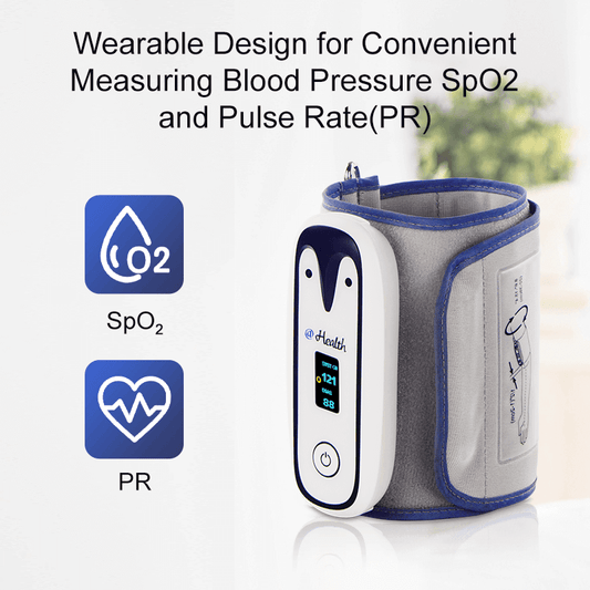 Lepu PC-102 Portable Wearable Vital Signs Monitor Blood Pressure SpO2 Pulse Rate Measure for Kid Adult Android iPhone with Bluetooth Connection