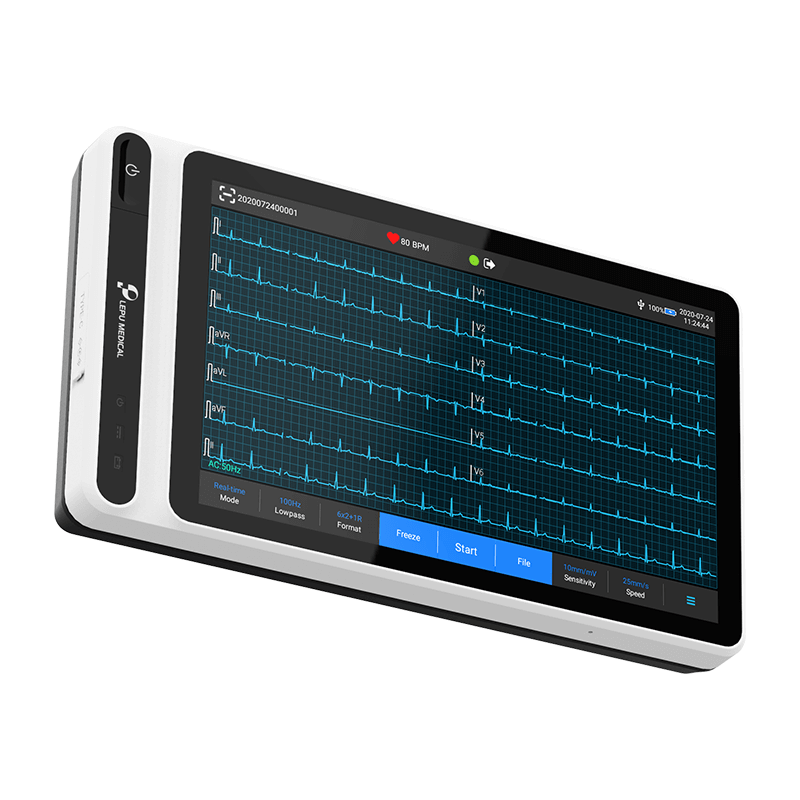 Lepu Medical Ai Analysis Diagnostic Smart 12 Lead ECG Monitor Tablet S120 Touch Screen with WiFi Wireless Transmission