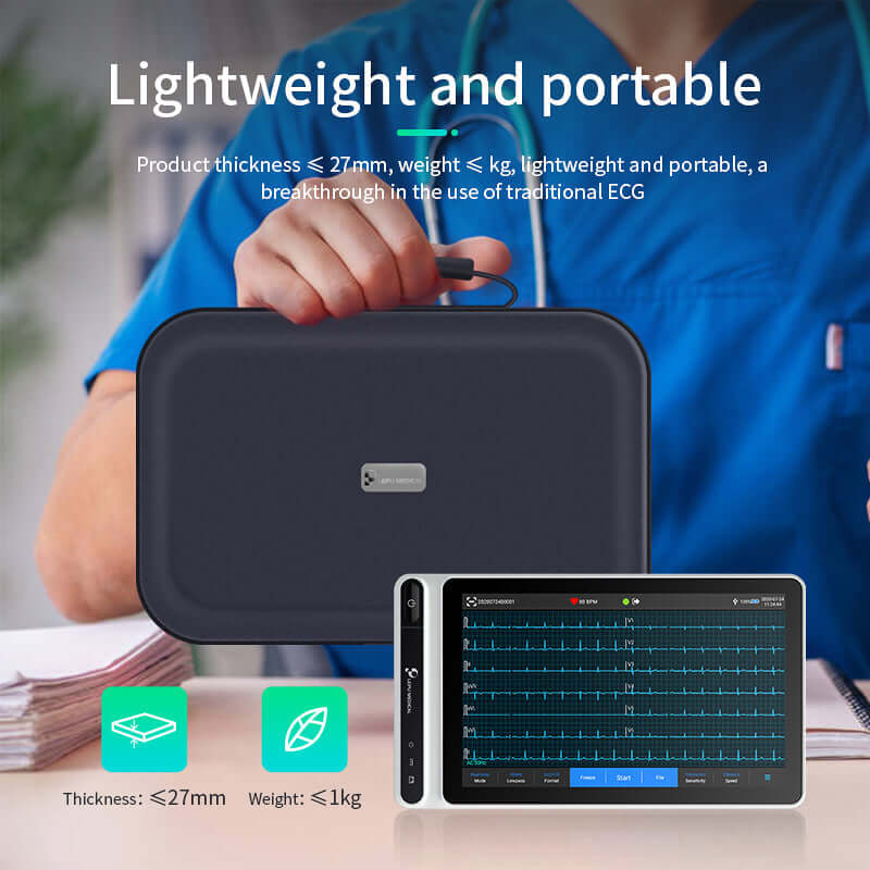 Lepu Medical Ai Analysis Diagnostic Smart 12 Lead ECG Monitor Tablet S120 Touch Screen with WiFi Wireless Transmission