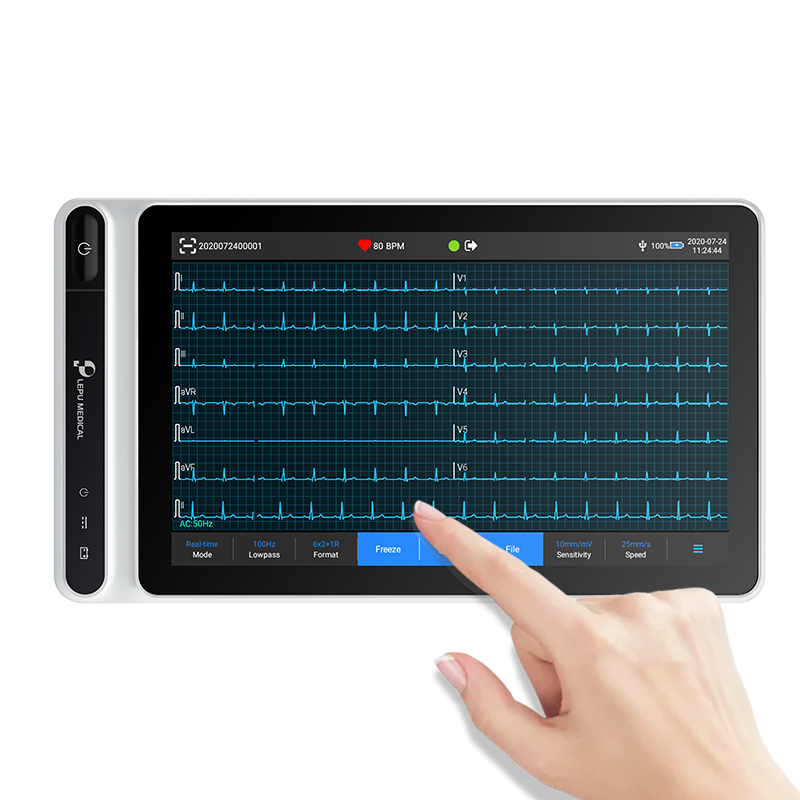 Lepu Medical Ai Analysis Diagnostic Smart 12 Lead ECG Monitor Tablet S120 Touch Screen with WiFi Wireless Transmission