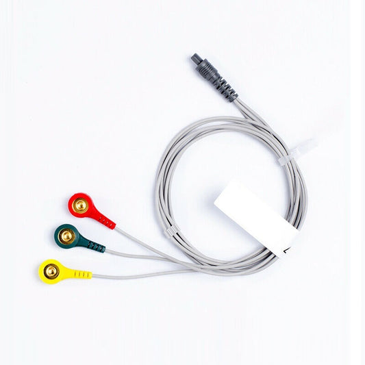 3-Lead ECG Cable for Lepu Medical PC-80B Portable ECG Monitor