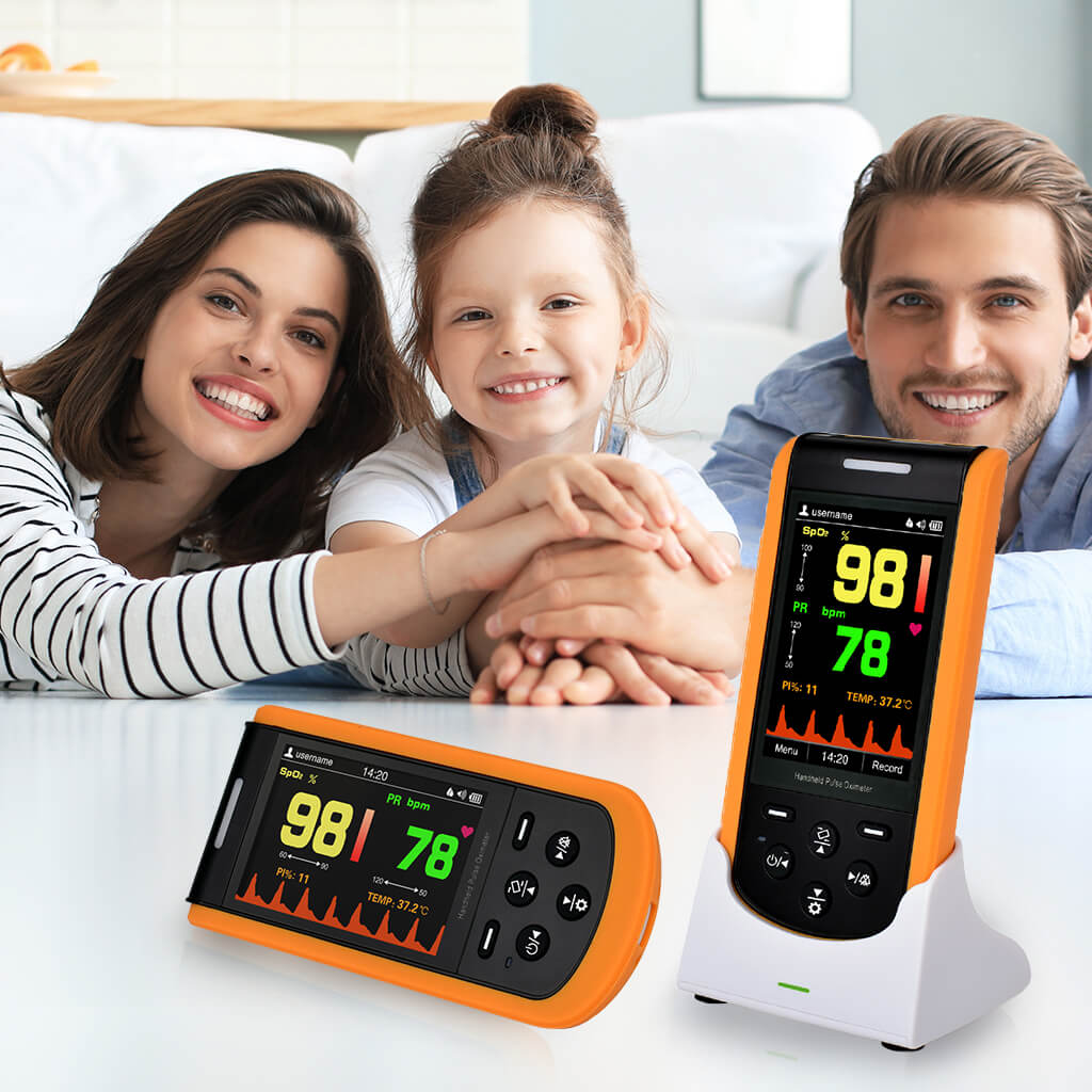 Lepu Portable All-in-one Vital Signs Monitor Measure Blood Pressure Blood  Sugar ECG SpO2 Pulse Rate Temperature PC303 with Bluetooth Connection