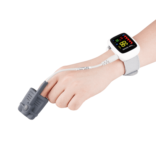 Lepu Digital Wearable Wrist Pulse Oximeter AP-10 Measure SpO2 Pulse Rate for Adults Android iPhone with Wireless Bluetooth Connection