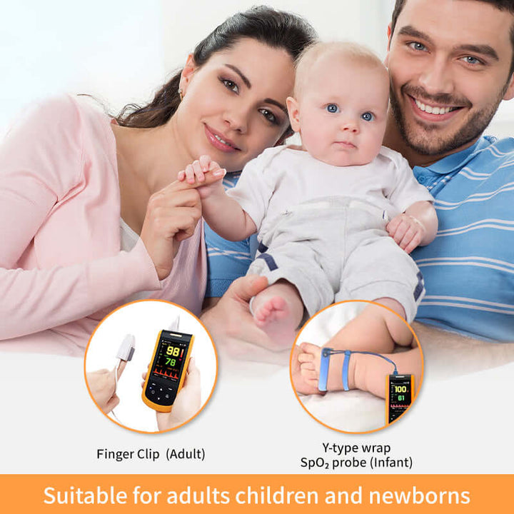 Handheld Pulse Oximeter Measure SpO2 Oxygen Saturation Pulse Rate PR